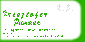 krisztofer pummer business card